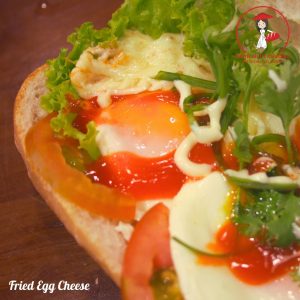 Bánh mì trứng chiên phô mai – Chay – Fried Egg Cheese Vegetarian